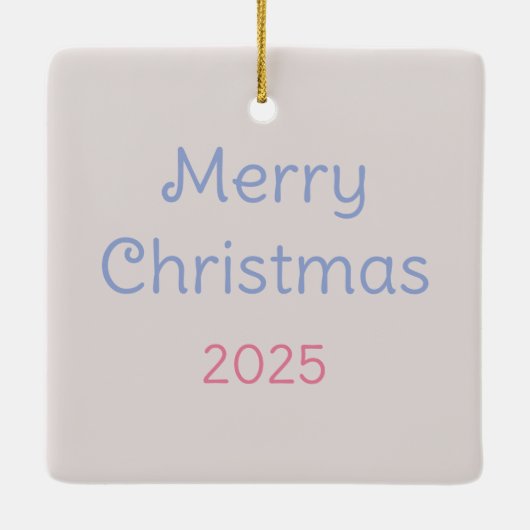 Simple Snowflake Keramisch Ornament (Achterkant)