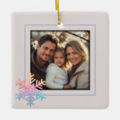 Simple Snowflake Keramisch Ornament (Voorkant)