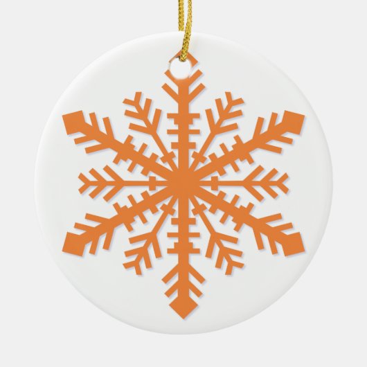 Simple Snowflake Keramisch Ornament (Voorkant)