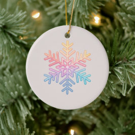 Simple Snowflake Keramisch Ornament