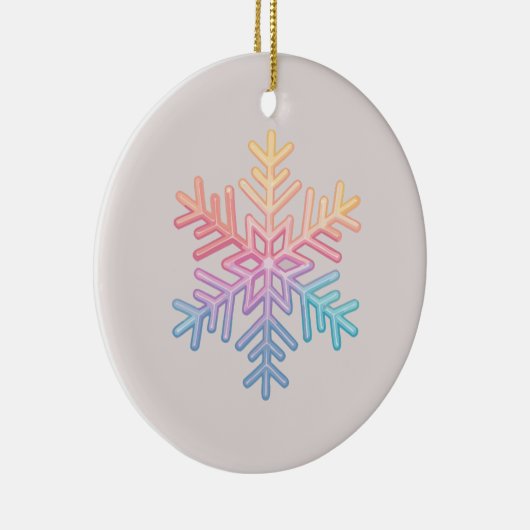 Simple Snowflake Keramisch Ornament (Rechts)