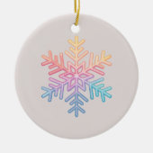 Simple Snowflake Keramisch Ornament (Voorkant)