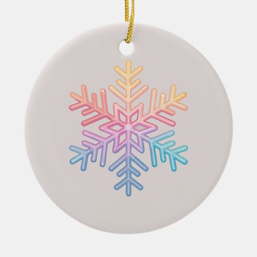 Simple Snowflake Keramisch Ornament (Voorkant)