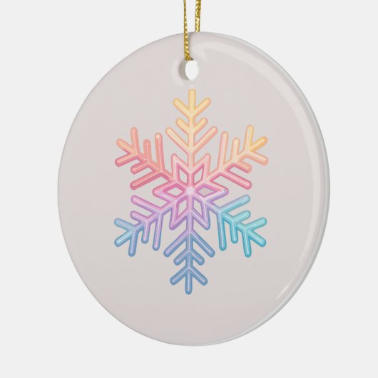 Simple Snowflake Keramisch Ornament (Links)