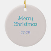 Simple Snowflake Keramisch Ornament (Achterkant)