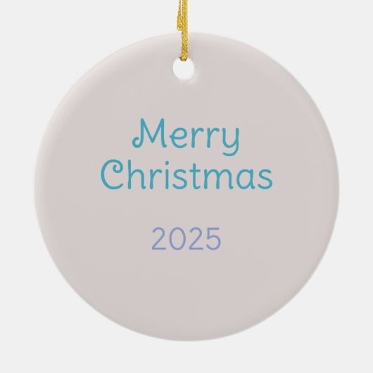 Simple Snowflake Keramisch Ornament (Achterkant)