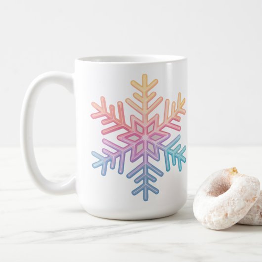 Simple Snowflake Koffiemok (Met donut)