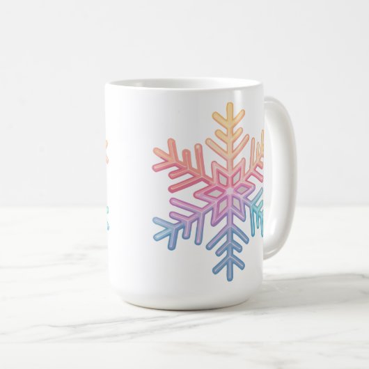 Simple Snowflake Koffiemok (Voorkant rechts)
