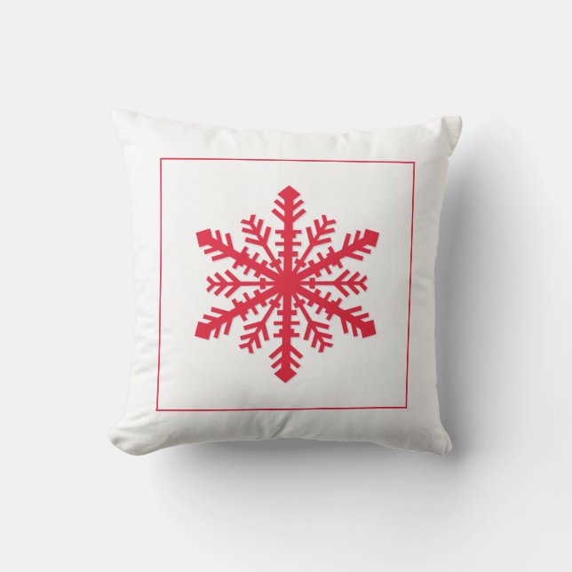 Simple Snowflake Kussen (Voorkant)