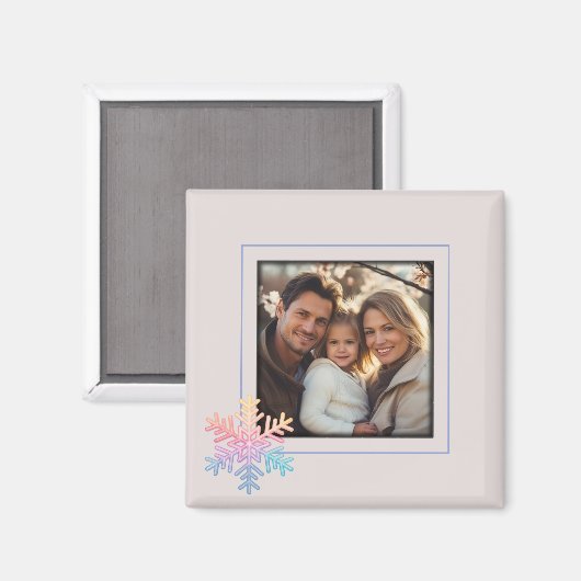 Simple Snowflake Magneet (Voorkant / Achterkant)