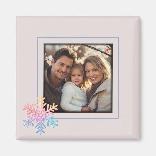 Simple Snowflake Magneet (Voorkant)