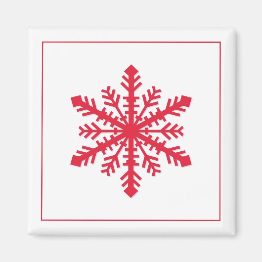 Simple Snowflake Magneet (Voorkant)