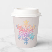 Simple Snowflake Papieren Bekers (Achterkant)