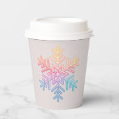 Simple Snowflake Papieren Bekers (Voorkant)