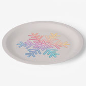 Simple Snowflake Papieren Bordje (Gekanteld)