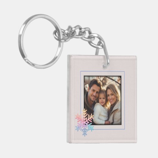 Simple Snowflake Sleutelhanger (Voorkant Links)