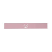 Simple Soft Antique Rose Monogram Invitation Uitnodigingen Wikkel (Vlak)