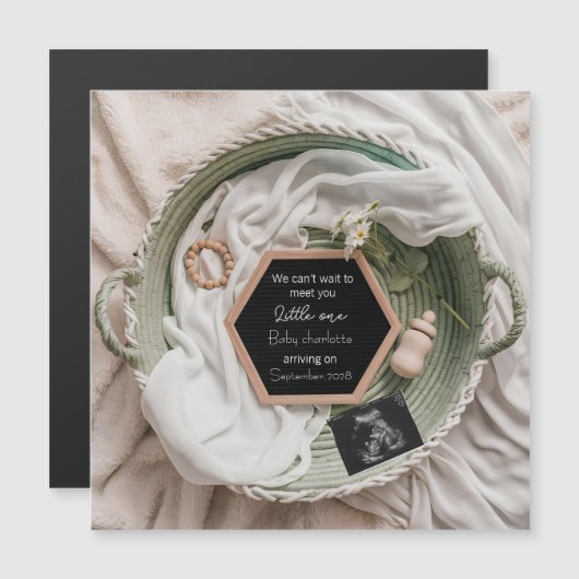 Simple soft Neutral Pregnancy Announcement gift (Voorkant / Achterkant)