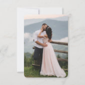 Simple Solid Color Dusty Rose Pink Wedding Bedankkaart (Achterkant)