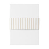 Simple Sophisticated Modern Tan and White Stripe  Uitnodigingen Wikkel (Achterkant Voorbeeld)