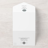 Simple Southwestern Desert Photo Wedding All In One Uitnodiging (Buitenkant)