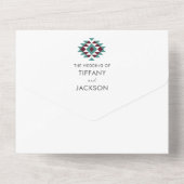 Simple Southwestern Desert Photo Wedding All In One Uitnodiging (Achterkant)