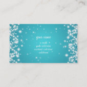Simple Sparkle Monogram Turquoise Visitekaartje (Achterkant)
