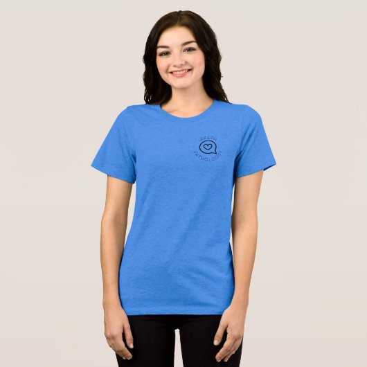 Simple Speech Pathologist Tri-Blend Shirt (Voorkant volledig)