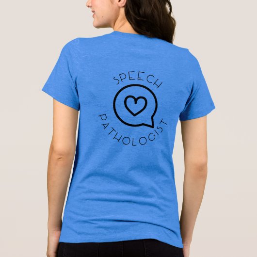Simple Speech Pathologist Tri-Blend Shirt (Achterkant)