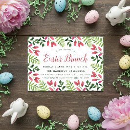 Simple Spring Blossom Easter Brunch Kaart