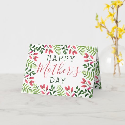 Simple Spring Blossom Happy Moederdag Kaart (Gele Bloem)