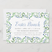 Simple Spring Blueberries Easter Brunch Kaart (Voorkant)