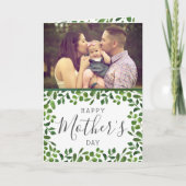 Simple Spring Foliage Photo Moederdag Kaart (Voorkant)