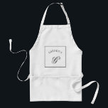 Simple Square Logo Monogram Kitchen Standaard Schort<br><div class="desc">Creëer uw eigen keukenschort met jouw tekst.</div>
