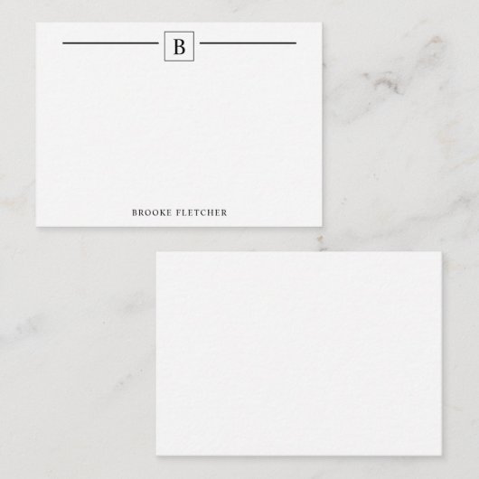 Simple Square Note-Kaart Notitiekaartje (Voorkant / Achterkant)