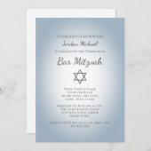 Simple Star of David Modern Bar Mitzvah Blue Kaart (Voorkant / Achterkant)