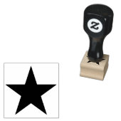 SIMPLE STAR SOLID SHAPE ZWART RUBBERSTEMPEL (Gestempeld)