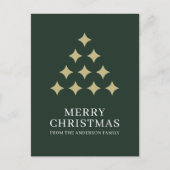 Simple star tree green Merry Christmas  Feestdagenkaart (Voorkant)