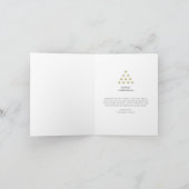 Simple star tree white Merry Christmas  Feestdagen Kaart (Binnen)