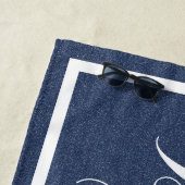 Simple Starry Blue Background Bridesmaid Strandlaken (In situ)
