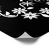 Simple Stars & Flowers Peace Graphic Poster (Hoek)