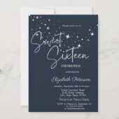 Simple Stars Navy Blue Sweet 16  Kaart (Voorkant)