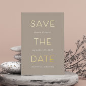 Simple Statement | Foil Save the Date Card Folie Uitnodiging