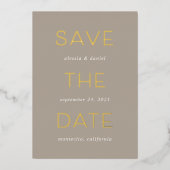 Simple Statement | Foil Save the Date Card Folie Uitnodiging (Voorkant)