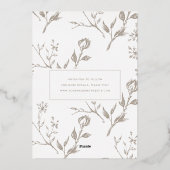 Simple Statement | Foil Save the Date Card Folie Uitnodiging (Achterkant)