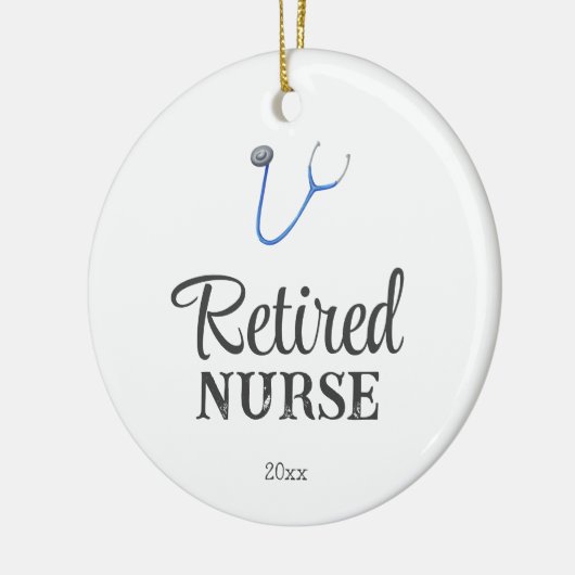 Simple Stethoscope Retired Nurse Keramisch Ornament (Links)