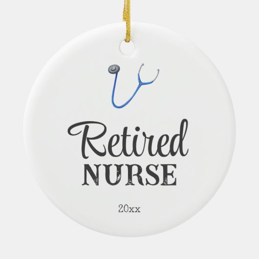 Simple Stethoscope Retired Nurse Keramisch Ornament (Achterkant)