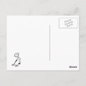 Simple Stick Figuur Golfer Briefkaart (Achterkant)