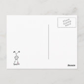 Simple Stick Figuur Gymnast Briefkaart (Achterkant)