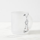 Simple Stick Figuur Gymnast Matglas Koffiemok (Voorkant rechts)